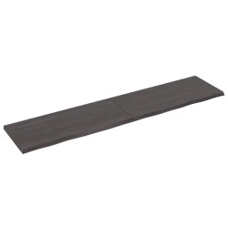 vidaXL Tablero mesa madera roble tratada gris oscuro 220x50x(2-4) cm