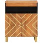 vidaXL Mueble auxiliar madera maciza mango marrón/negro 60x33,5x75 cm vidaXL Mueble auxiliar madera maciza mango marrón/negro 60x33,5x75 cm
