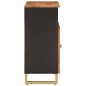 vidaXL Mueble auxiliar madera maciza mango marrón/negro 60x33,5x75 cm vidaXL Mueble auxiliar madera maciza mango marrón/negro 60x33,5x75 cm