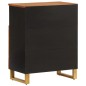 vidaXL Mueble auxiliar madera maciza mango marrón/negro 60x33,5x75 cm vidaXL Mueble auxiliar madera maciza mango marrón/negro 60x33,5x75 cm