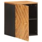 vidaXL Mueble de baño de pared madera maciza mango marrón y negro vidaXL Mueble de baño de pared madera maciza mango marrón y negro