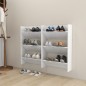 vidaXL Zapatero de pared 2 uds blanco brillo contrachapada 60x18x90 cm vidaXL Zapatero de pared 2 uds blanco brillo contrachapada 60x18x90 cm