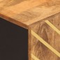 vidaXL Mueble de baño de pared madera maciza mango marrón y negro vidaXL Mueble de baño de pared madera maciza mango marrón y negro