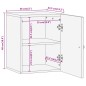 vidaXL Mueble de baño de pared madera maciza mango marrón y negro vidaXL Mueble de baño de pared madera maciza mango marrón y negro