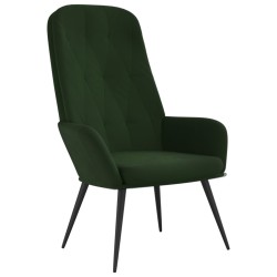 vidaXL Sillón de relax de terciopelo verde oscuro