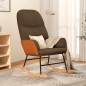 vidaXL Silla mecedora de tela marrón vidaXL Silla mecedora de tela marrón