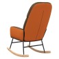 vidaXL Silla mecedora de tela marrón vidaXL Silla mecedora de tela marrón