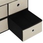 vidaXL Banco de almacenaje plegable lino sintético crema 76x38x38 cm vidaXL Banco de almacenaje plegable lino sintético crema 76x38x38 cm