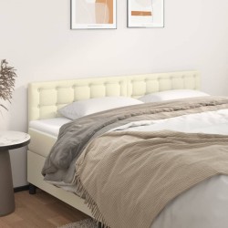 vidaXL Cabeceros 2 unidades cuero sintético color crema 90x5x78/88cm