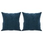 vidaXL Cojines decorativos 2 uds terciopelo azul 40x40 cm vidaXL Cojines decorativos 2 uds terciopelo azul 40x40 cm
