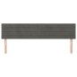 vidaXL Cabeceros 2 unidades de terciopelo gris oscuro 80x5x78/88 cm