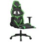 vidaXL Silla gaming de masaje y reposapiés cuero sintético negro verde vidaXL Silla gaming de masaje y reposapiés cuero sintético negro verde
