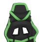 vidaXL Silla gaming de masaje y reposapiés cuero sintético negro verde vidaXL Silla gaming de masaje y reposapiés cuero sintético negro verde