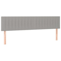 vidaXL Cabeceros 2 unidades de tela gris claro 80x5x78/88 cm