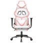 vidaXL Silla gaming masaje y reposapiés cuero sintético blanco y rosa vidaXL Silla gaming masaje y reposapiés cuero sintético blanco y rosa