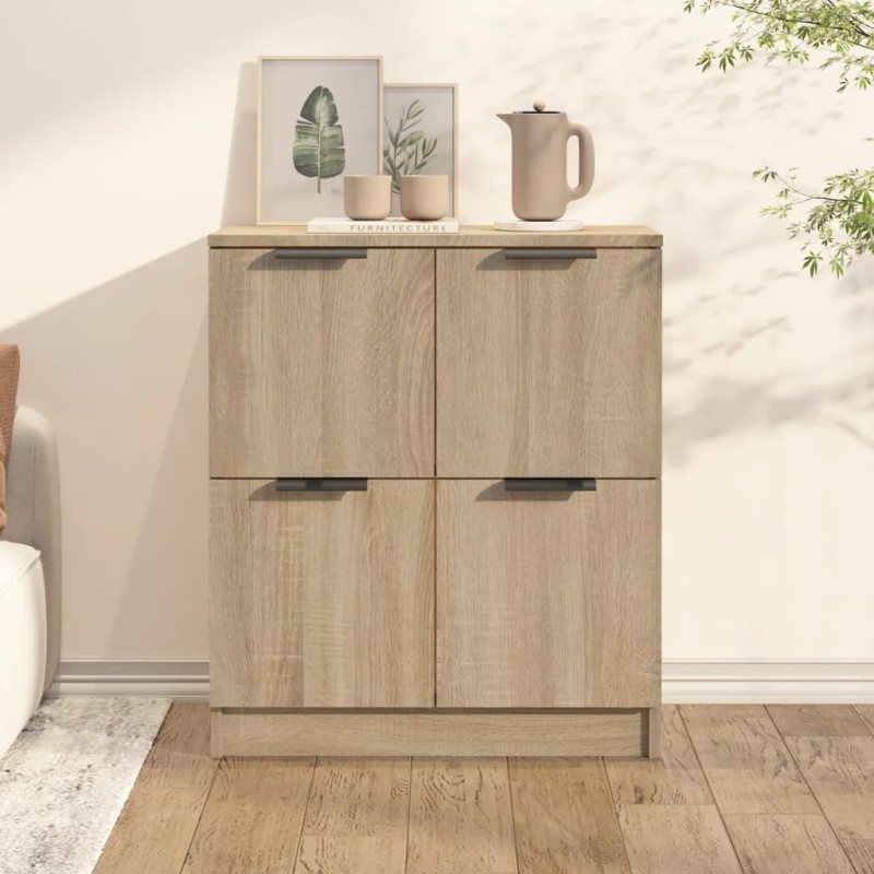 vidaXL Aparador de madera contrachapada color roble Sonoma 60x30x70 cm vidaXL Aparador de madera contrachapada color roble Sonoma 60x30x70 cm