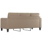 vidaXL Sofá de 3 plazas de cuero sintético color capuchino 180 cm vidaXL Sofá de 3 plazas de cuero sintético color capuchino 180 cm