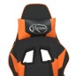 vidaXL Silla gaming masaje y reposapiés cuero sintético negro naranja vidaXL Silla gaming masaje y reposapiés cuero sintético negro naranja