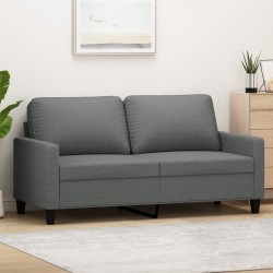 vidaXL Sofá de 2 plazas de tela gris oscuro 140 cm