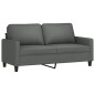 vidaXL Sofá de 2 plazas de tela gris oscuro 140 cm vidaXL Sofá de 2 plazas de tela gris oscuro 140 cm