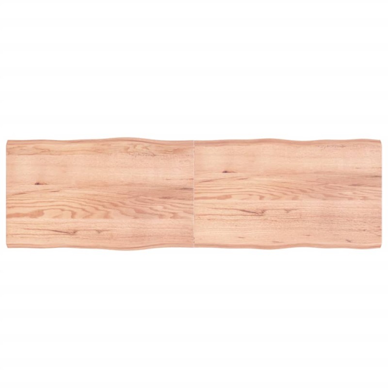 vidaXL Tablero mesa madera tratada borde natural marrón 200x60x(2-6)cm vidaXL Tablero mesa madera tratada borde natural marrón 200x60x(2-6)cm