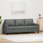 vidaXL Sofá de 3 plazas de tela gris oscuro 180 cm vidaXL Sofá de 3 plazas de tela gris oscuro 180 cm