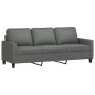 vidaXL Sofá de 3 plazas de tela gris oscuro 180 cm vidaXL Sofá de 3 plazas de tela gris oscuro 180 cm