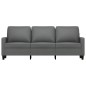 vidaXL Sofá de 3 plazas de tela gris oscuro 180 cm vidaXL Sofá de 3 plazas de tela gris oscuro 180 cm