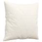 vidaXL Cojines decorativos 2 uds cuero sintético crema 40x40 cm