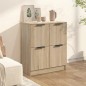 vidaXL Aparador de madera contrachapada color roble Sonoma 60x30x70 cm vidaXL Aparador de madera contrachapada color roble Sonoma 60x30x70 cm