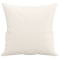 vidaXL Cojines decorativos 2 uds cuero sintético crema 40x40 cm