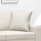 vidaXL Cojines decorativos 2 uds cuero sintético crema 40x40 cm