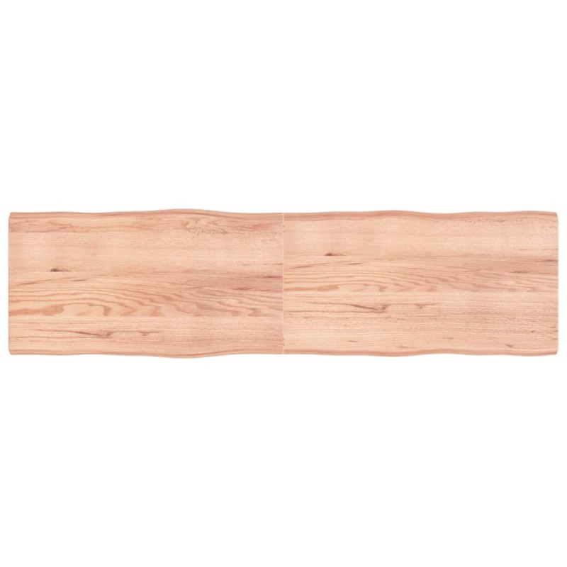 vidaXL Tablero mesa madera tratada borde natural marrón 220x60x(2-6)cm vidaXL Tablero mesa madera tratada borde natural marrón 220x60x(2-6)cm