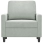vidaXL Sillón de terciopelo gris claro 60 cm vidaXL Sillón de terciopelo gris claro 60 cm