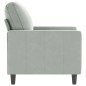 vidaXL Sillón de terciopelo gris claro 60 cm vidaXL Sillón de terciopelo gris claro 60 cm