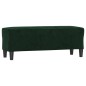 vidaXL Banco de terciopelo verde oscuro 100x35x41 cm