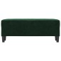 vidaXL Banco de terciopelo verde oscuro 100x35x41 cm