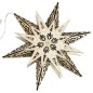 HI Estrella de madera tallada iluminada HI Estrella de madera tallada iluminada