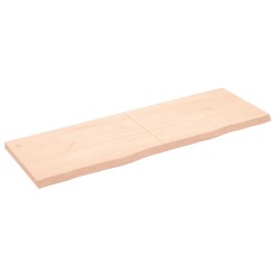 vidaXL Encimera de baño madera maciza sin tratar 180x60x(2-6) cm