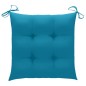 vidaXL Sillas de jardín 4 uds madera teca con cojines azul claro vidaXL Sillas de jardín 4 uds madera teca con cojines azul claro