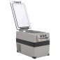 vidaXL Nevera con asa y adaptador PP y PE negro y gris 55 L vidaXL Nevera con asa y adaptador PP y PE negro y gris 55 L