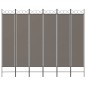 vidaXL Biombo divisor de 6 paneles de tela gris antracita 240x220 cm vidaXL Biombo divisor de 6 paneles de tela gris antracita 240x220 cm