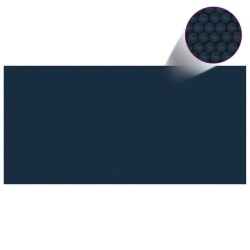 vidaXL Cubierta solar de piscina de PE flotante negro y azul 450x220cm