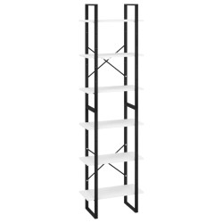 vidaXL Estantería de madera contrachapada blanca 60x30x210 cm