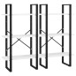 vidaXL Estantería de madera contrachapada blanca 60x30x210 cm vidaXL Estantería de madera contrachapada blanca 60x30x210 cm