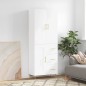 vidaXL Aparador alto madera contrachapada blanco 69,5x34x180 cm vidaXL Aparador alto madera contrachapada blanco 69,5x34x180 cm