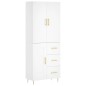 vidaXL Aparador alto madera contrachapada blanco 69,5x34x180 cm vidaXL Aparador alto madera contrachapada blanco 69,5x34x180 cm