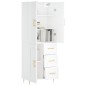 vidaXL Aparador alto madera contrachapada blanco 69,5x34x180 cm vidaXL Aparador alto madera contrachapada blanco 69,5x34x180 cm
