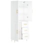 vidaXL Aparador alto madera contrachapada blanco 69,5x34x180 cm vidaXL Aparador alto madera contrachapada blanco 69,5x34x180 cm