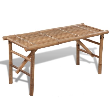 vidaXL Banco de jardín plegable 118 cm bambú